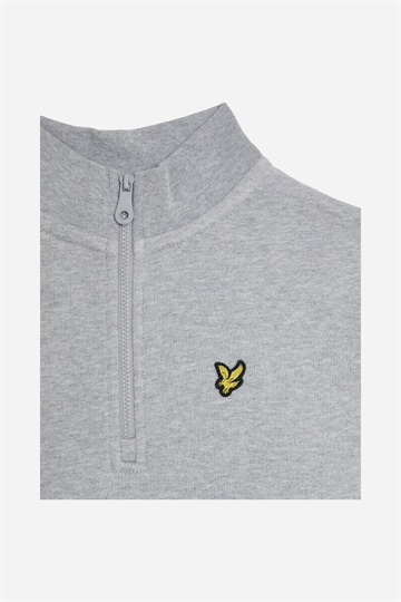 Lyle & Scott Quarter Half Zip Pullover - Light Grey Marl